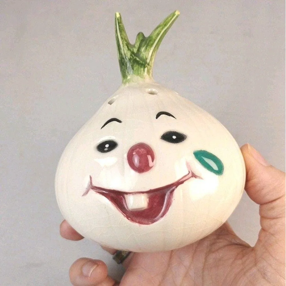 Vintage 1980 Funny Onion Head Refrigerator Baking Soda Holder Air Freshener 4